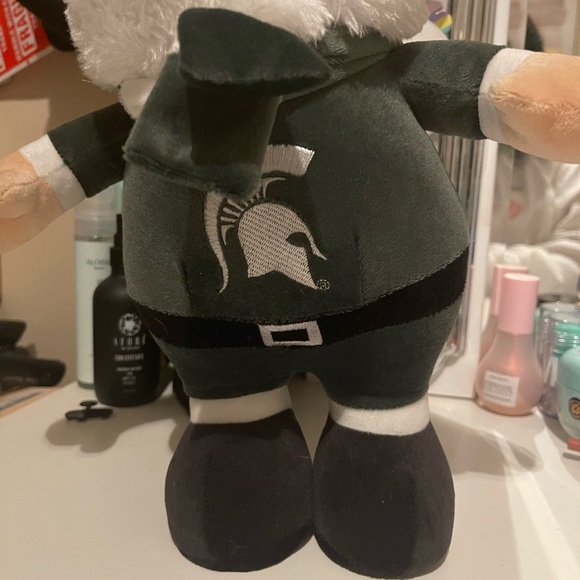 Michigan State Spartans Plush 15" Heavy Foot Weighted Santa Claus MSU Spartan - Picture 4 of 6